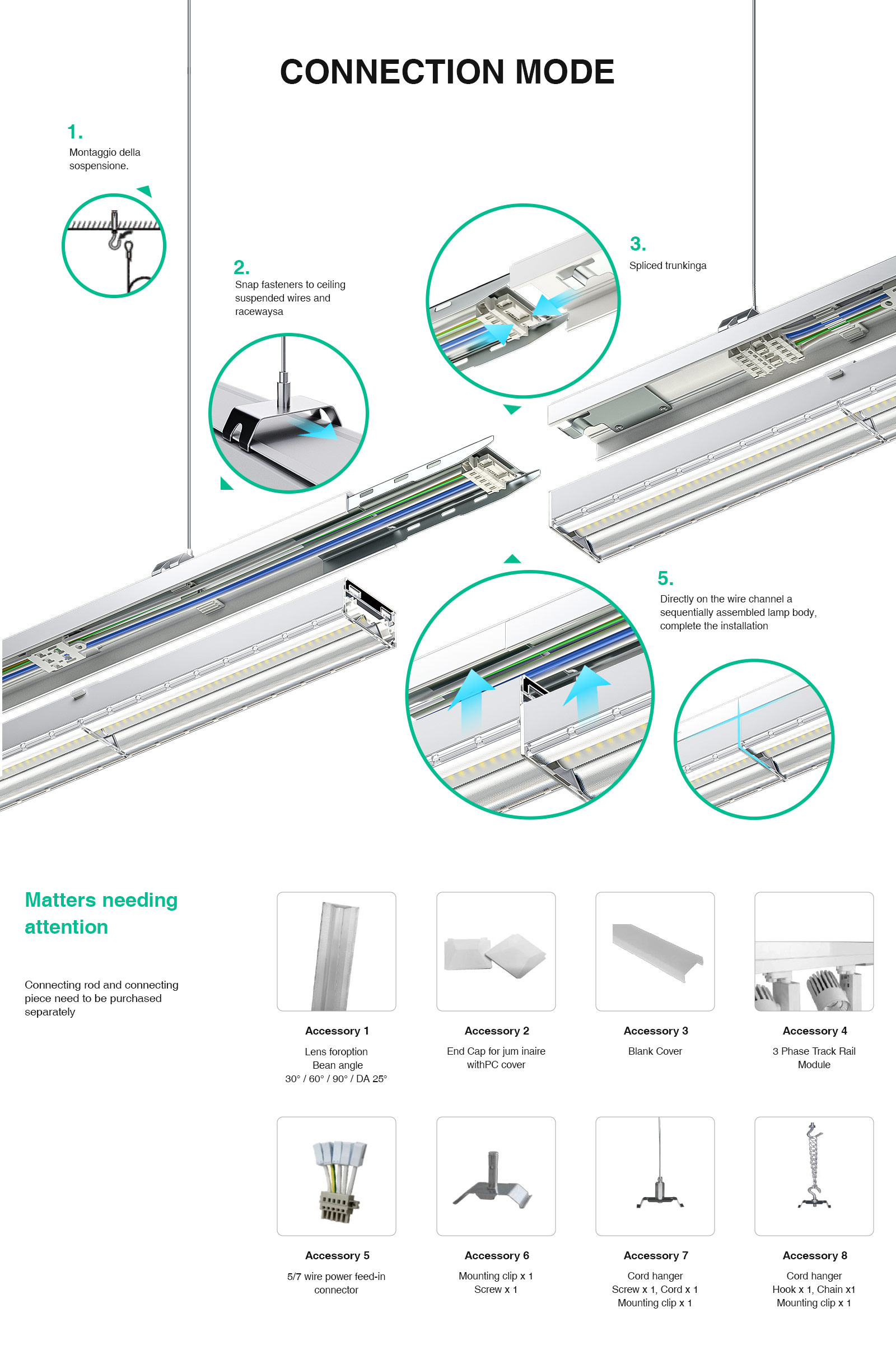 LED Light Accessories for LED Linear Light - Kosoom LA0102N-All Products--06